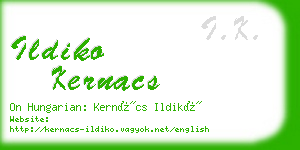 ildiko kernacs business card